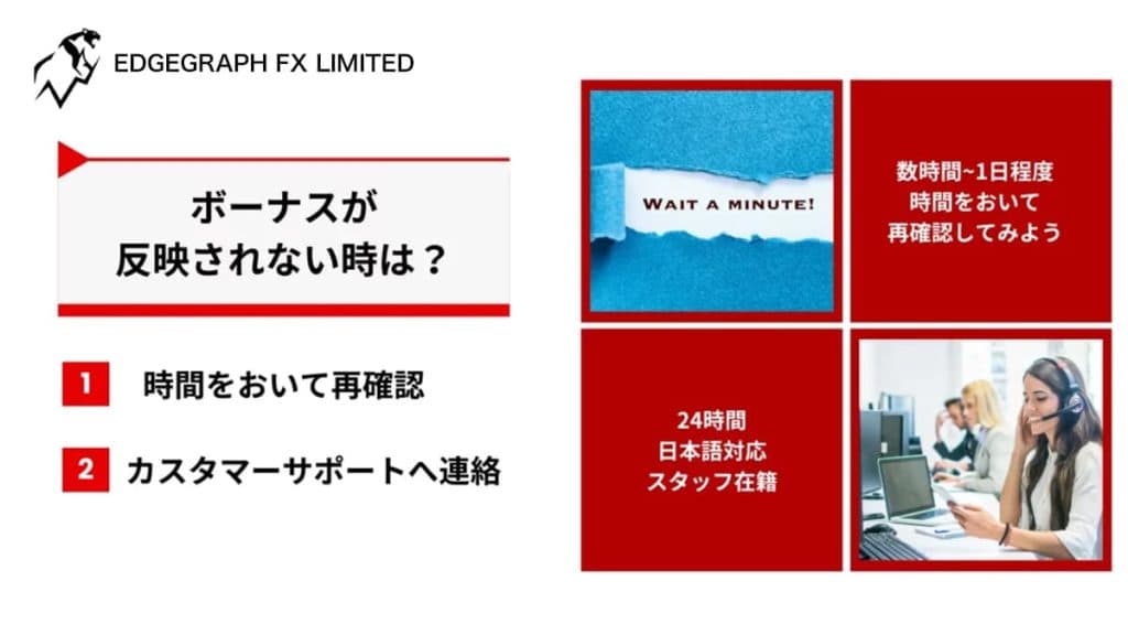 ボーナスが反映されない場合